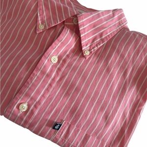 Brooks Brothers 346 XL Pink White Stripe Pocket With Logo Tag Button Down Shirt